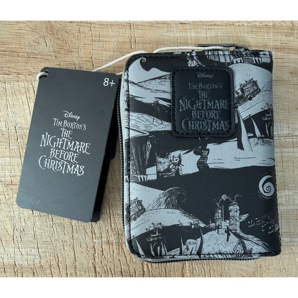 NEW Loungefly Nightmare Before Christmas Jack RIP Glow In The Dark Zip Wallet